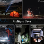 Rechargeable LED Flashlight 4-Pack - Super Bright Zoomable Spotlight, USB Charging, Long Range Tactical Work Light for Camping, Hiking, Emergency & Outdoor Survival, High-Power LED Torch Set