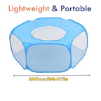 Portable Folding Small Pet Playpen Cage Tent with Top Cover, Breathable Indoor Outdoor Enclosure for Guinea Pigs, Rabbits, Hamsters, Hedgehogs, Cats & Puppies, Lightweight Collapsible Pet Fence