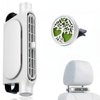 Bladeless USB Car Fan 3-Speed Quiet Cooling – Plug-and-Play Seat Fan with USB Cable, Stay Cool in Traffic, Universal Fit All Car Models, White & Black