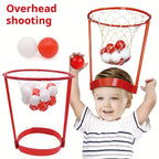 Headband Basketball Party Game for Kids Adults 20 Colorful Balls Adjustable Net Headband 2-Player Parent Child Interactive Competitive Indoor Game Family Fun Activity Birthday Party Supplies