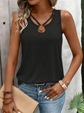 Women's Casual Summer Vest Top – Solid Color Semi-Sheer Knit Sleeveless Tank in 18 Colors, 95% Polyester Smooth Fabric