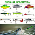 346pcs Fishing Lures Kit with Tackle Box – Crankbaits, Minnow, Spinnerbaits, Soft Baits, Jigs, Hooks, Weights & Sinkers for Freshwater Saltwater Fishing, Complete Tackle Set Gift for Men