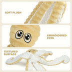 Squeaky Octopus Plush Dog Chew Toy – Interactive Stuffed Squeaker Toy for Puppies & Dogs, Soft Teeth Cleaning Chewable Animal Toy for Small Medium Large Breeds, Cute Gift, 5 Colors
