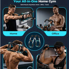 U-Shaped Adjustable Chest and Arm Muscle Strength Trainer 60-100 lbs Spring Resistance Band Triceps Chest Workout Equipment 2-Level Adjustment Detachable Portable Home Gym Fitness