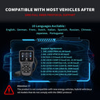 Professional OBD2 Scanner with 35,901 DTC Library – Check Engine Code Reader, Mode 6 & Mode 8, I/M Readiness, Live Data, O2 Sensor Test, VIN Retrieval, 10 Languages, Compatible with All OBDII Cars Since 1996