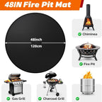 BBQ Grill Mat & Fire Pit Pad – Double-Sided Fireproof Heat-Resistant Deck Protector, Waterproof & Oil-Proof, Easy to Clean, 7 Sizes for Outdoor Grills, Fireplaces, Fire Pits & Smokers