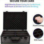 Trading Card Storage Box with Lock Holds 600 Plus 3x4 35PT Rigid Top Loaders Sports Card Organizer Case for Pokemon MTG Yu-Gi-Oh Baseball Football Standard and Mini Size Options