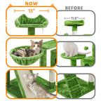 57-Inch Multilevel Cat Tree Tower with 2 Condos – Sisal Scratching Posts, Dangling Ball, Round Platform & Ladder for Indoor Kittens & Small Cats, 6 Colors, Christmas Gift for Cat Lovers