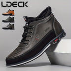 Men's High Top Business Casual Dress Shoes – Lace-Up Formal Oxford Sneakers for Office & Suit, 13 Colors, US Sizes 6.5–13.5