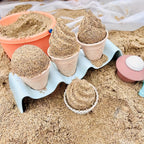 Ice Cream Toy Set 7 Piece with Sand Digging Tools Scoop Cone Pretend Play Outdoor Beach Sandbox Toy for Toddlers Kids Summer Gift Party Favor