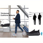 Men's Hands-Free Slip-On Orthopedic Sneakers – Wide Toe Box, Arch Support, Metatarsal Pad, Cushioned Zero Drop Sole, Mesh Upper, Walking Shoes for Comfort & Pain Relief