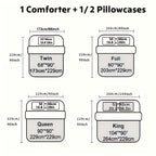 Quilted Comforter Set Twin Queen King Size – Soft Diamond Pattern Quilt with Pillowcases Ultra-Fine Fiber Fill Lightweight Breathable All-Season Bedding 2/3 Piece Multiple Colors