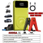 Portable Car Jump Starter 12V Battery Booster Pack with Optional Air Compressor - Emergency Battery Jump Start for Gasoline & Diesel Engines, Compatible with Sedans, SUVs, Trucks & Lawn Mowers