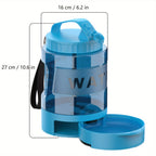 74oz Portable Dog Water Bottle with Built-In Collapsible Bowl Leakproof Large Capacity Travel Water Bottle for Dogs Hiking Camping Park Ideal for Small to Large Breeds