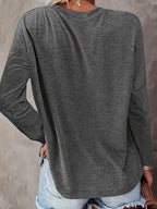2 Pack Women Long Sleeve T-Shirts Solid Round Neck Casual Basic Layering Tops Spring Fall Shirt Pink Gray Blue Green Khaki S M L XL XXL