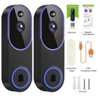 Wireless Doorbell Security Camera 1080P HD | 166° Panoramic View, Auto Tracking, Night Vision, Spotlight, Two-Way Audio, Person & Vehicle Detection, 2.4G WiFi – 1pc or 2pcs