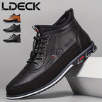 Men's High Top Business Casual Dress Shoes – Lace-Up Formal Oxford Sneakers for Office & Suit, 13 Colors, US Sizes 6.5–13.5