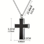 Stainless Steel Cremation Urn Necklace for Ashes – Memorial Keepsake Pendant for Pet, Human & Loved Ones with Filling Kit, Cross & Sympathy Jewelry Gift for Loss