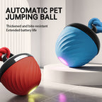Interactive USB Rechargeable Rolling Dog Ball Toy with Light - Smart Auto-Moving Ball with Tail Rope & LED, Bite-Resistant Indoor Play for Small Medium Dogs, Boredom Relief Chew & Chase Toy