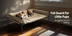 Cooling Elevated Dog Bed with Removable Pillow-Top Mat – Raised Bolster Dog Cot with Breathable Mesh Non-Slip Feet Dog Sofa Bed for Indoor & Outdoor Use