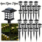 Solar Outdoor Lights LED Garden Path Lights IP44 Waterproof Landscape Lighting for Sidewalk Driveway Lawn Yard Courtyard – Warm White, Pack of 6, 12 or 24 – Christmas & Holiday Decor
