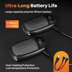 2 Pack Rechargeable Hand Warmers with COB Flashlight & Magnetic Base – 12Hr Heat, Portable Electric Pocket Warmer, Christmas Gift for Women Men Outdoor Winter
