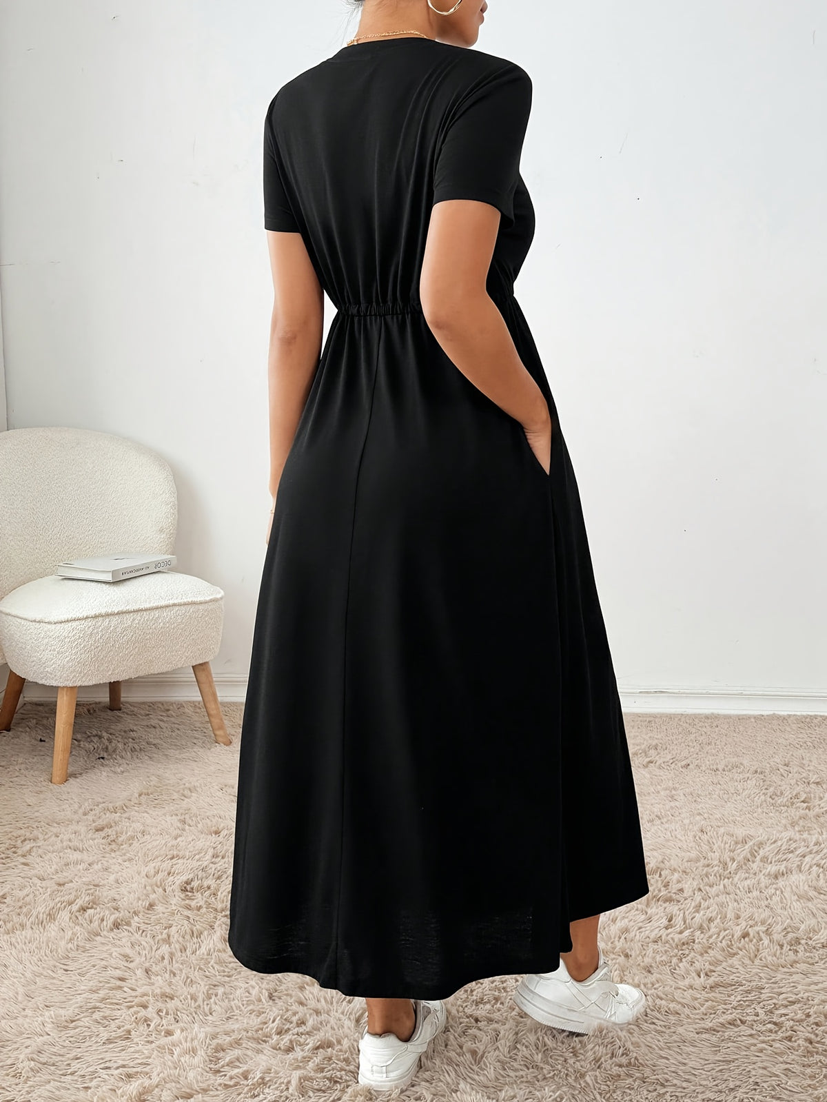 Women's Stretchy Bodycon Midi Dress Solid Color Slim Fit Casual Party Dress High Elasticity Knit Fabric All Season Comfortable Wear Dark Gray Dark Green Black XS-XL