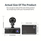 1080P Dual Channel Dash Cam Front & Rear 170° Wide Angle with Super Night Vision Loop Recording G-Sensor Wi-Fi – FHD Car DVR Dashboard Camera Tachograph for Cars Trucks SUVs