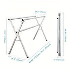 Clothes Drying Rack Stainless Steel 63" & 78.7" Retractable Foldable Heavy Duty Laundry Drying Rack, Collapsible Indoor Outdoor Clothesline with Adjustable Length for Balcony Bedroom Laundry Room