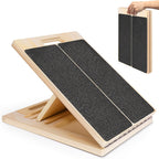 Adjustable Wooden Slant Board for Calf Stretching – Non-Slip Incline Wedge Stretcher for Squats Ankle Foot Mobility Heel Stretch Physical Therapy Balance