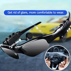 Smart Glasses with Built-In Bluetooth Wireless Earbuds – Stereo Sound, Hands-Free Calls, Glare-Resistant Lenses, Stylish Audio Sunglasses for Music, Driving, Sports & Outdoor Activities, Gift for Couples