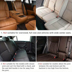 Plush Plaid Car Seat Cushion Protector 3-Piece Set – Thick Warm Memory Foam Pad, Non-Slip Breathable Universal Fit, Hand Washable Lightweight Car Seat Cover for 2 Front + 1 Back Seat, All Seasons