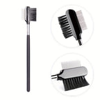 Pet Eye Tear Stain Remover Comb - Double-Sided Eye Grooming Brush for Removing Crust Mucus and Tear Stains, Eye Care Tool for Small Cats and Dogs, Pet Grooming Accessories, Black