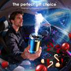Smart Car Aroma Diffuser with Essential Oils Starry Sky Projection Humidifier Ambient Light Car Air Freshener Ocean Osmanthus Cologne Scent 1.69oz Bottle for Car Interior