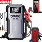 7-in-1 Portable Car Jump Starter 10000mAh – Multi-Functional Emergency Battery Booster with LED Emergency Light for Gas (2.64 Gal) & Diesel (2.38 Gal) Engines, Car Emergency Tool Kit