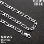 925 Sterling Silver Figaro Chain Necklace – 6mm Wide, 18 to 24 Inch, Unisex Men & Women, Includes Gift Box – Classic Silver Chain for Everyday Wear & Gifting