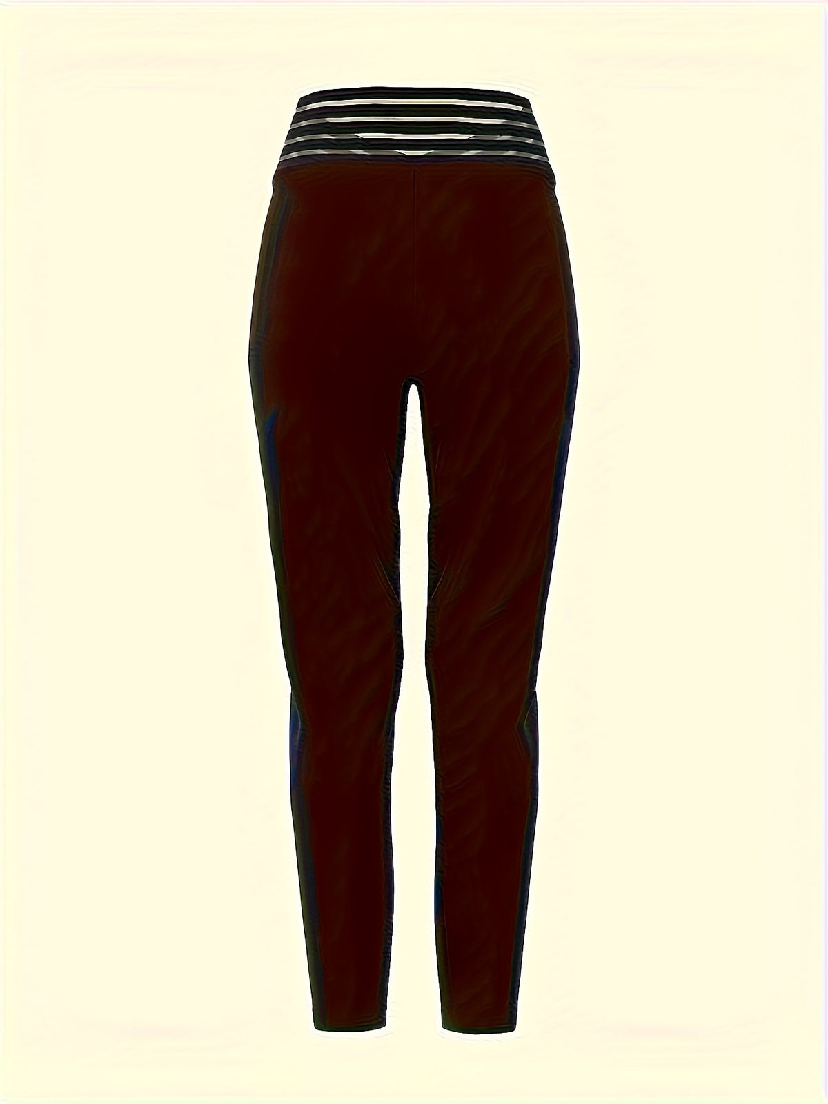 Women's High-Waisted Pencil Pants with Fabric Belt Solid Color 9/10 Length Ankle Trousers - Slim Fit Work Office Casual Pants for Spring Fall All Seasons