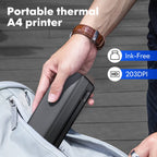 Portable Inkless Thermal Printer Wireless – D810B A4 & US Letter 8.5x11 Mobile Printer, 200 Sheets Per Charge, Compatible with iPhone Android & Laptop, for Home Office School Travel, Includes 20 Sheets