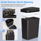Automatic Touchless Trash Can 2-Pack – 2.8 Gallon Motion Sensor Garbage Can with Lid, Slim Smart Trash Bin for Bathroom, Bedroom, Office & Living Room