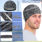 Men's Skull Caps 10-Pack Cooling Wicking Knit Beanie Do Rag Head Wrap - Welding Hard Hat Liner Cycling Workout Caps Mixed Vintage Styles for Men Daily Wear & Outdoor Activities