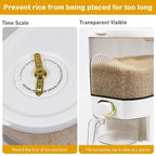 Large Capacity Food Storage Container 11/22 lbs Airtight Sealed Tank, BPA-Free Plastic Bulk Storage for Rice Grains Nuts, Kitchen Cabinet Pantry Organizer with Lid – 5KG/10KG Options