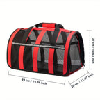 Foldable Soft Pet Carrier Bag – Breathable Mesh Travel Bag for Cats & Dogs, 6 Colors, S/M/L Sizes, Portable with Zipper Closure