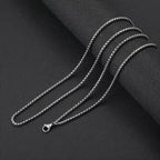 8pcs Men's Stainless Steel Necklace Set – Cuban Chain & Twisted Chain Hip Hop Street Style, Durable Fashion Chains for Men, Perfect Gift for Boyfriend, Son, Father's Day & Birthday