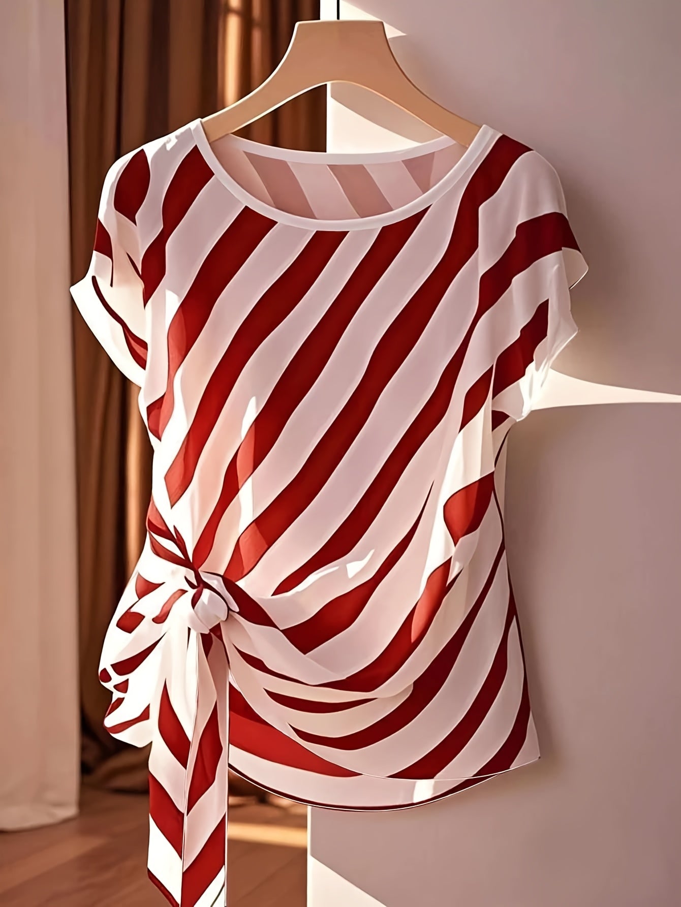 Women's Sleeveless Blouse French Style Striped Bow Detail - Semi-Sheer Round Neck Shirt Spring Summer Fall Casual Dressy Tops | Elegant French-Inspired Design Machine Washable Ladies Top
