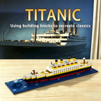 Titanic Ship Building Blocks 607 Pieces - Assembly Model Ship Construction Toy Set for Kids Boys and Girls, STEM Brick Puzzle Kit, Home Decoration Display Model, Christmas Birthday Gift