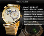 Men's Classic Vintage Quartz Watch for Business – Elegant Golden Dial Dress Wristwatch with Gift Box, Analog Timepiece for Work, Formal & Special Occasions
