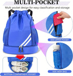Lightweight Sports Drawstring Backpack for Men & Women | Gym Bag for Basketball Yoga Fitness | Spacious Polyester Shoulder Bag with Drawstring Closure & Inner Pouch | 6 Colors