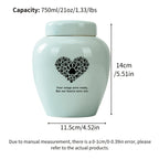 Ceramic Pet Memorial Urn Large Capacity - High-Grade Dog and Cat Cremation Keepsake Urn, Your Wings Were Ready But Our Hearts Were Not Engraved, Durable Pet Loss Grief Comfort Urn, Dark Green