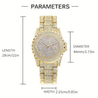 Luxury Rhinestone Quartz Watch for Women – Stainless Steel Strap Sparkle Dial, Elegant Glamorous Wristwatch for Ladies, Perfect Gift for Her on Birthday, Anniversary & Valentine's Day