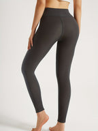 Women's Fleece Lined Leggings High Waist Thermal Warm Slim Fit Yoga Pants Winter Sports Tights 2 Colors S-XXL
